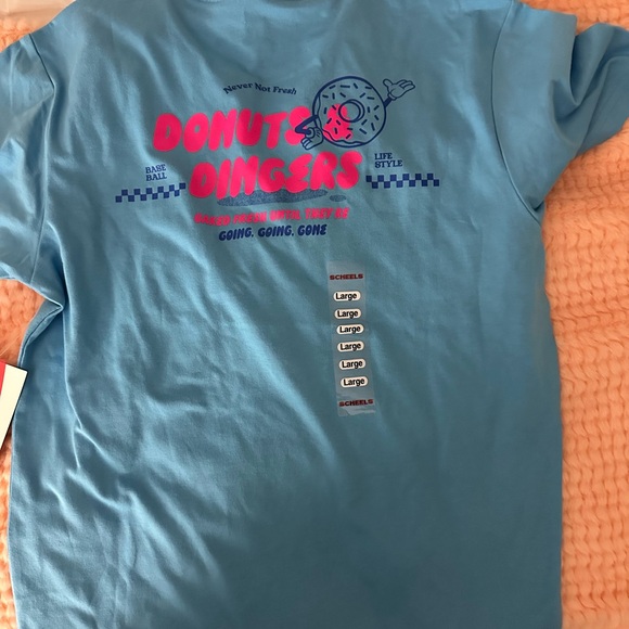 Blue Kids T-Shirt donuts and dingers baseball 101 - Picture 2 of 2